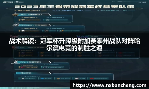 战术解读：冠军杯升降级附加赛泰州战队对阵哈尔滨电竞的制胜之道